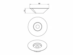 Chimenea de bioetanol para jardín exterior redonda blanca SANTORINI de 60 cm de diámetro