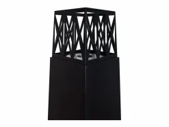 Sale Chimenea de bioetanol para jardín exterior Vulcano Nero 40x40x145 Negro
