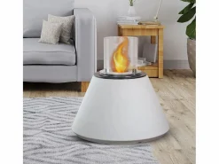 Outlet Chimenea de bioetanol para suelo de jardín, interior y exterior STROMBOLI Perla d.60 x h56 Blanco