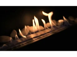 Chimenea de bioetanol Pisa Black para pared o empotrada, L 65 x P 12 x H 40