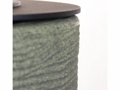 Clearance Chimenea de bioetanol RAFFAELLO Sage Green, brasero de jardín, de pie, para uso interior y exterior, d.35 x h.55 Chimenea|Chimenea