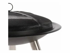 Outlet Eurobath Chimenea de cuenco Chicago acero 75 cm negra 85013 Negro