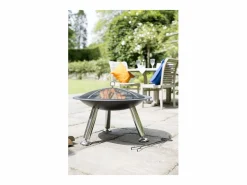 Outlet Eurobath Chimenea de cuenco Chicago acero 75 cm negra 85013 Negro