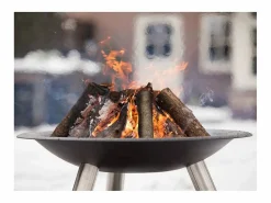 Outlet Eurobath Chimenea de cuenco Chicago acero 75 cm negra 85013 Negro