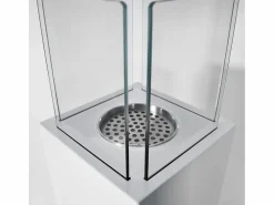 Chimenea de jardín de bioetanol para exterior Capri 110 blanca