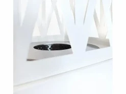 Chimenea de jardín de bioetanol para exterior Vulcano White 40x40x145