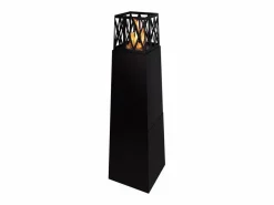 Online Chimenea de jardín de bioetanol para exterior Vulcano Nero 40x40x145 mm Chimenea|Chimenea