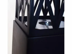 Online Chimenea de jardín de bioetanol para exterior Vulcano Nero 40x40x145 mm Chimenea|Chimenea