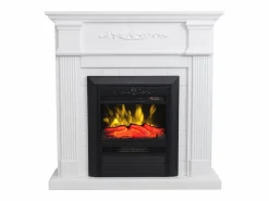 Outlet FLAMATECH Chimenea eléctrica - Con repisa - Long. 98 x Prof. rof. 26 x Alt. 100,8 cm - - OTEMANU Blanco