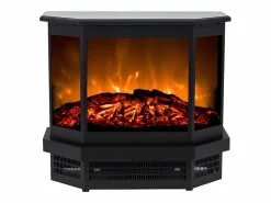 Outlet FLAMATECH Chimenea eléctrica - Estilo retro - Independiente - An. 55,8 x Pr. 22,5 x Al. 51,6 cm - Negra - ETNA Negro