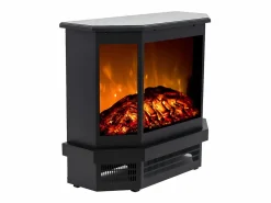 Outlet FLAMATECH Chimenea eléctrica - Estilo retro - Independiente - An. 55,8 x Pr. 22,5 x Al. 51,6 cm - Negra - ETNA Negro
