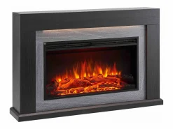 Hot Chimenea eléctrica BALDERIA Xerxes - Chimenea de pie, calefacción 2000 W - Roble oscuro Chimenea|Chimenea