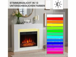 Outlet Chimenea eléctrica BALDERIA Finn Design - Chimenea de pie - Blanca Chimenea|Chimenea