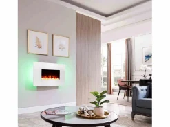 Chimenea eléctrica BALDERIA Enjo - Chimenea de pared, calefacción 2000 W -