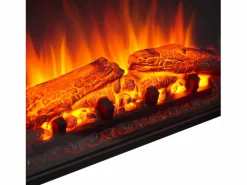 Outlet Chimenea eléctrica BALDERIA Charon - Chimenea de pie con calefacción - Roble oscuro Marru00f3n