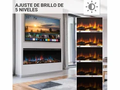 Online Chimenea eléctrica BALDERIA Athena smart 52 - Chimenea empotrable - Negro