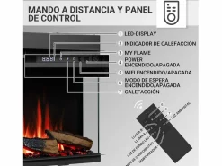 Online Chimenea eléctrica BALDERIA Athena smart 52 - Chimenea empotrable - Negro