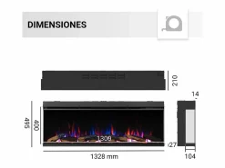Online Chimenea eléctrica BALDERIA Athena smart 52 - Chimenea empotrable - Negro