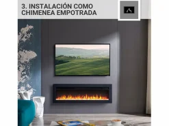 Chimenea eléctrica BALDERIA Agnes 40 - Chimenea de pie, de pared o empotrable - Chimenea|Chimenea