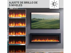 Chimenea eléctrica BALDERIA Agnes 40 - Chimenea de pie, de pared o empotrable - Chimenea|Chimenea