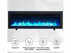 Chimenea eléctrica BALDERIA Agnes 40 - Chimenea de pie, de pared o empotrable - Chimenea|Chimenea