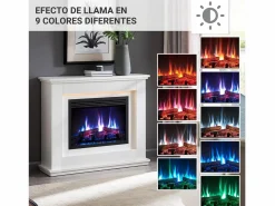 Best Chimenea eléctrica BALDERIA Baldur - Chimenea de pie - Blanca Chimenea|Chimenea