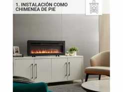 New Chimenea eléctrica BALDERIA Agnes 36 - Chimenea de pie, de pared o empotrable - Chimenea|Chimenea