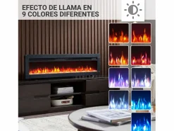 Chimenea eléctrica BALDERIA Agnes 50 - 3 en 1, chimenea de pie, de pared o empotrable