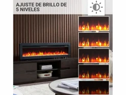 Chimenea eléctrica BALDERIA Agnes 50 - 3 en 1, chimenea de pie, de pared o empotrable