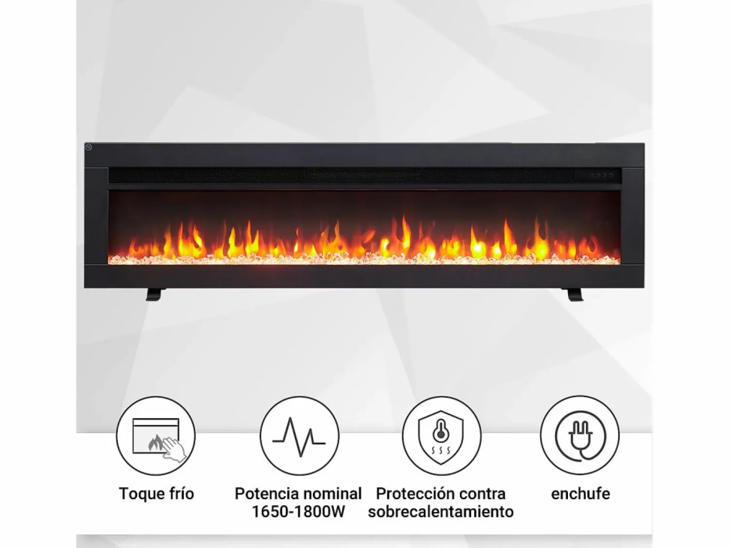 Chimenea eléctrica BALDERIA Agnes 50 - 3 en 1, chimenea de pie, de pared o empotrable