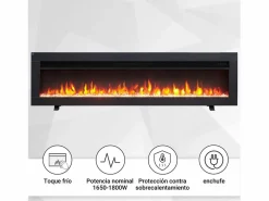 Chimenea eléctrica BALDERIA Agnes 50 - 3 en 1, chimenea de pie, de pared o empotrable