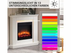 Chimenea eléctrica BALDERIA Candela - Chimenea de esquina, calefacción 2000 W -