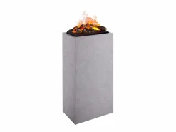 Chimenea eléctrica BALDERIA Ikaros - Chimenea de pie - Aspecto hormigón
