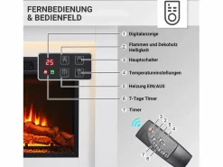 Clearance Chimenea eléctrica BALDERIA Finn - Chimenea de pie - Blanca Chimenea|Chimenea