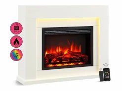 Hot Chimenea eléctrica BALDERIA Elektra ñEfecto llama 3D, iluminación LED, potencia calorífica 1ñ2 kW, mando a distancia - Chimenea|Chimenea