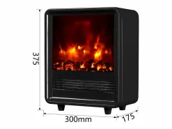 Sale Chimenea eléctrica BALDERIA George - Estufa eléctrica, 2000 W - Negro
