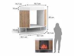 Vicco Chimenea eléctrica 100x73x80 lynea
