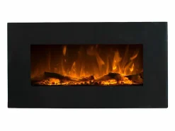 FLAMATECH Chimenea eléctrica CHANDELA - L.84xAn.14xAlt.45cm - Negra