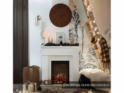 Best FLAMATECH Chimenea eléctrica con marco VESUVIA – Color Blanco