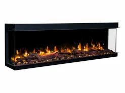 Sale Chimenea eléctrica de 3 caras SOLIS 90 - fuego premium, empotrada - 90x30x46 cm - LED decorativa con calefacción 750/1500 W Chimenea|Chimenea