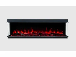 Chimenea eléctrica de 3 caras SOLIS 180 - fuego premium, empotrada - 180x30x46 cm - LED decorativa con calefacción 750/1500 W Chimenea|Chimenea