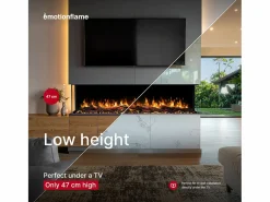 Chimenea eléctrica de 3 caras SOLIS 180 - fuego premium, empotrada - 180x30x46 cm - LED decorativa con calefacción 750/1500 W Chimenea|Chimenea