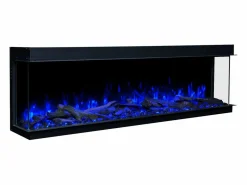 Chimenea eléctrica de 3 caras SOLIS 180 - fuego premium, empotrada - 180x30x46 cm - LED decorativa con calefacción 750/1500 W Chimenea|Chimenea