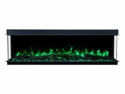 Chimenea eléctrica de 3 caras SOLIS 180 - fuego premium, empotrada - 180x30x46 cm - LED decorativa con calefacción 750/1500 W Chimenea|Chimenea