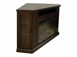 Online Chimenea eléctrica de esquina MADISON de nogal (largo x fondo x alto) Marru00f3n chocolate