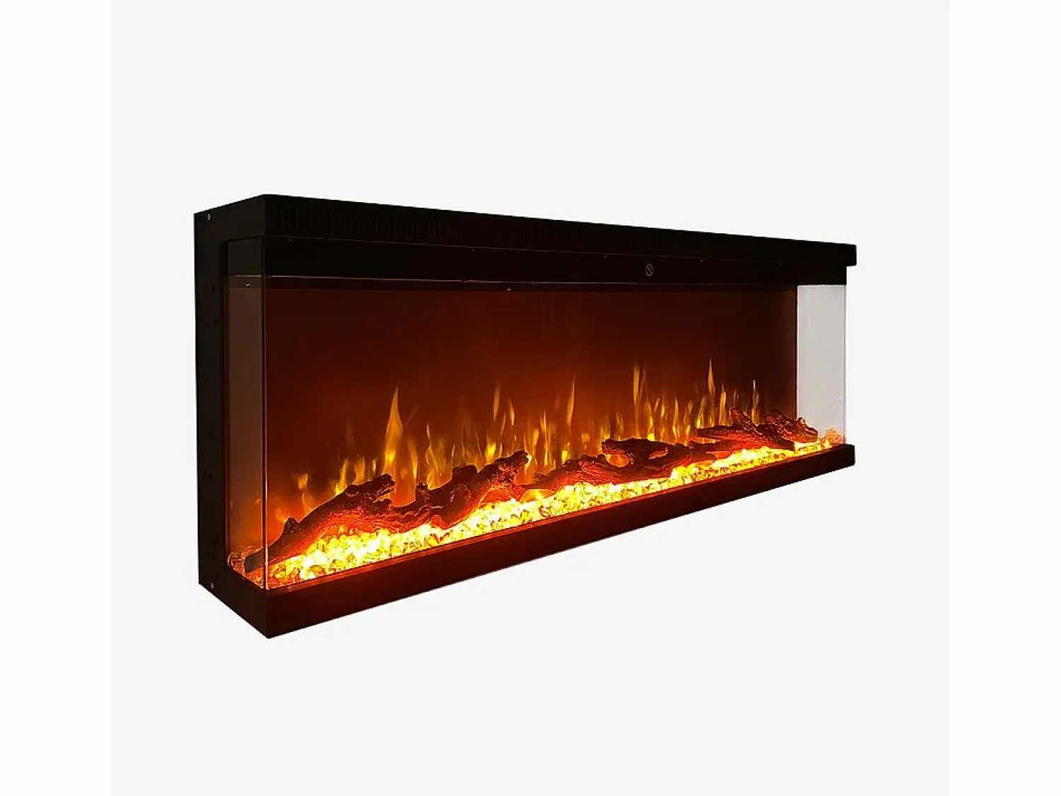 Clearance Chimenea eléctrica de pared, chimenea empotrada de 3 lados, BOSTON100 L101,6 x P20 x H44 Chimenea|Chimenea