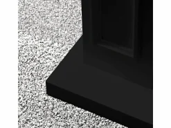 Discount Chimenea eléctrica de pie JEFFERSON en madera negra L 89,5 x H 90,5 x D 28 Negro