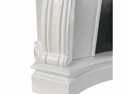 Online Chimenea eléctrica de suelo PARIGI en madera blanca L123xP39xH100 Blanco
