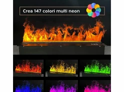 Outlet Chimenea eléctrica de vapor de agua con quemador incorporado 3D APP 100 PRO-LINE Gris