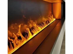 New Chimenea eléctrica de vapor de agua con quemador integrado 3D APP 75 PRO-LINE Gris